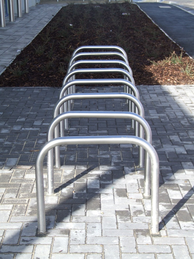 Galvanised cycle stand store