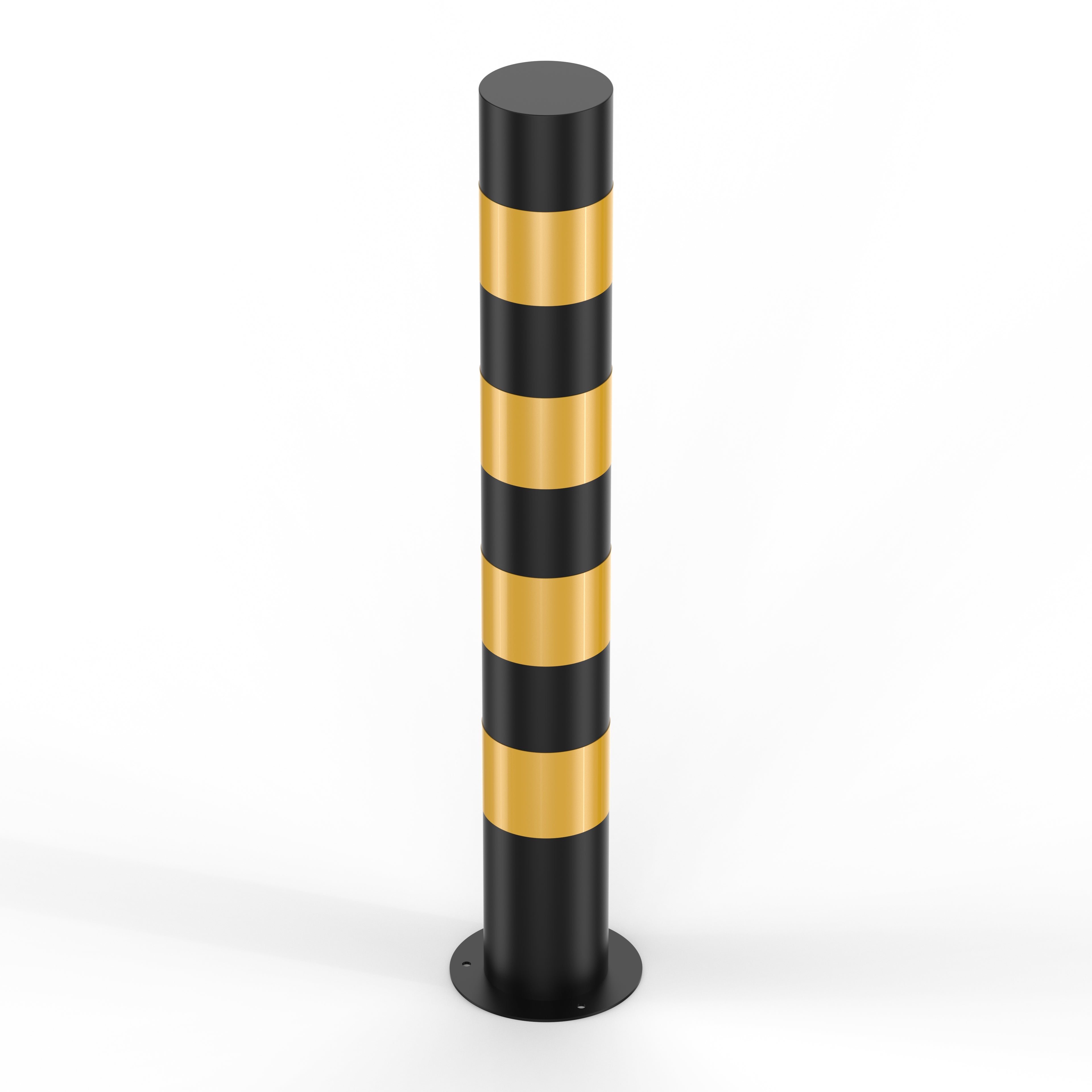Heavy Duty Bollard Hi-Vis Black & Yellow (Dia 168mm & 194mm - 1200mm above ground height)