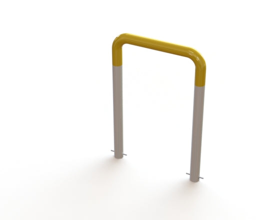 MFG/BP Standard Hoop Barrier - White & Yellow (Petrol Pump Protection Barrier)