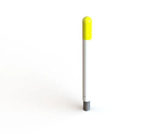 MFG/BP Standard Type E 'Anti Ram' Bollard - White & Yellow (Shop Front Protection Bollard)