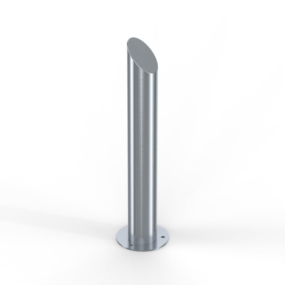 Bollards Stainless Steel Mitre Top Grade 304 (1000mm or 1200mm above ground) bolt down