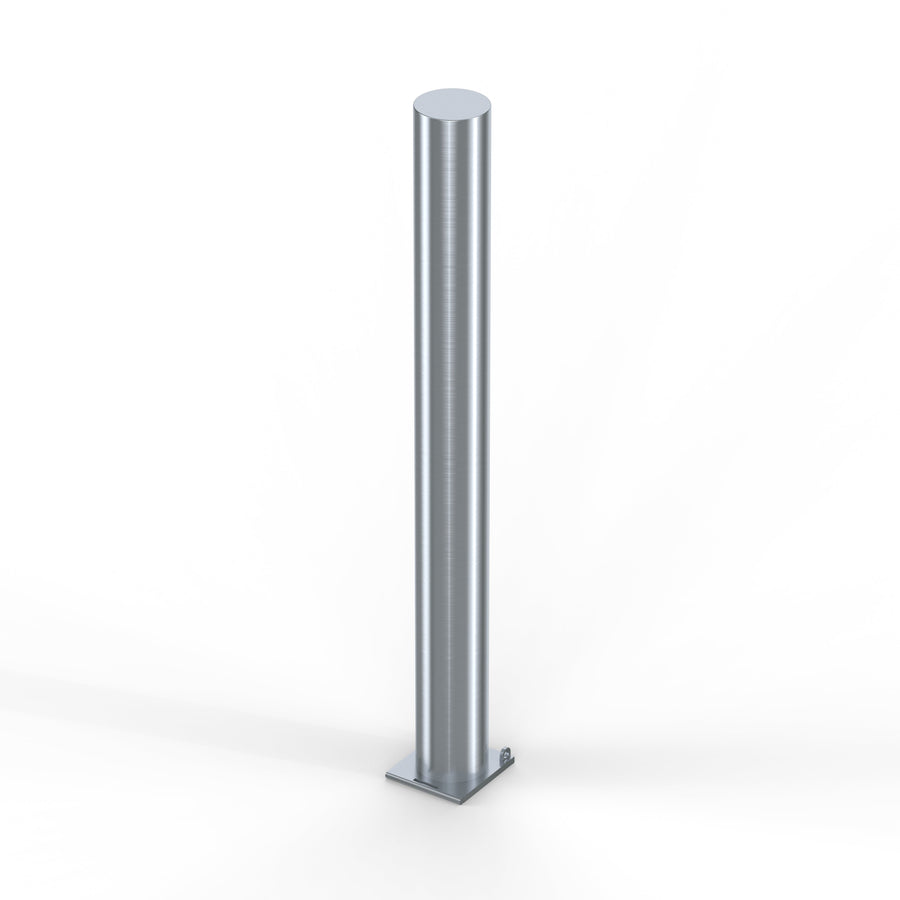 Yellow Galvanised Mild Steel Bollards | 1000mm Above Ground