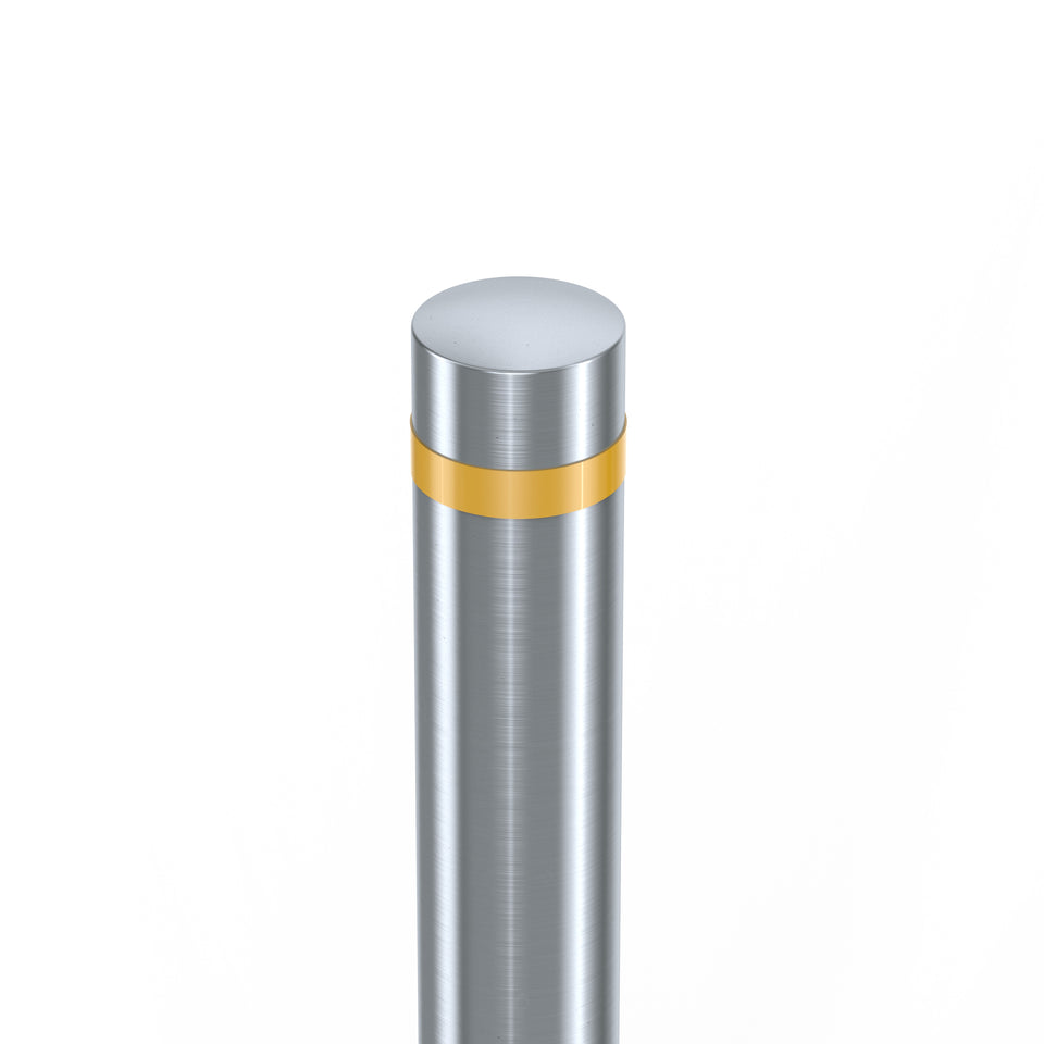 Bollards Stainless Steel Semi Domed Top Marine Grade 316 (1000mm or 1200mm above ground) bolt down