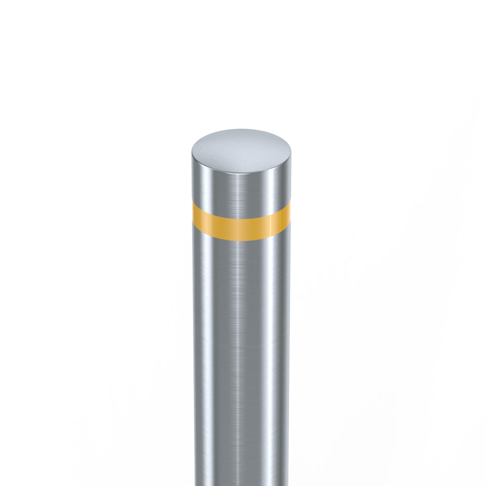 Bollards Stainless Steel Semi Domed Top Removable Grade 304 (900mm or 1200mm above ground)