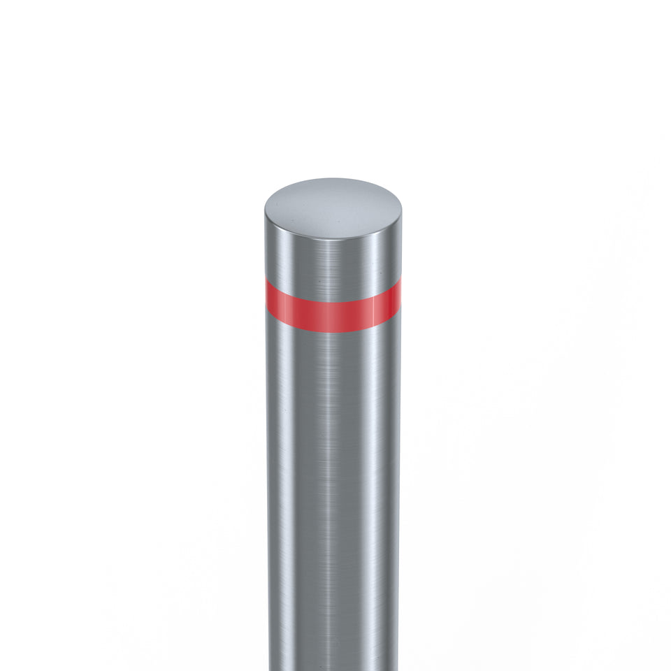 Bollards Stainless Steel Semi Domed Top Grade 304 (1000mm or 1200mm above ground) bolt down