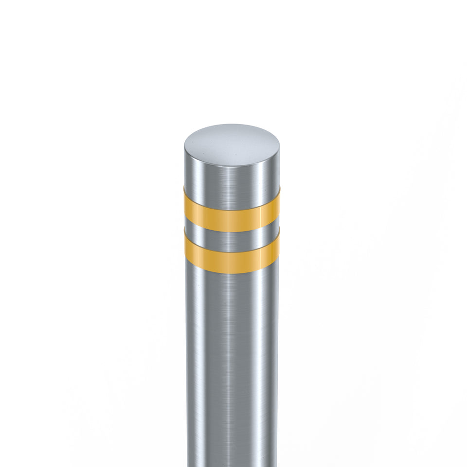 Bollards Stainless Steel Semi Domed Top Grade 304 (900mm or 1200mm above ground)