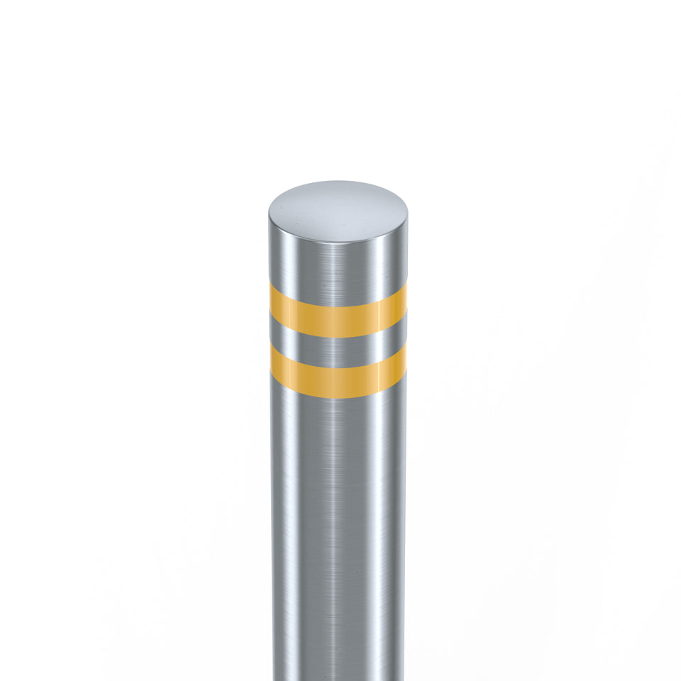 Bollards Stainless Steel Semi Domed Top Removable Marine Grade 316 (900mm or 1200mm above ground)