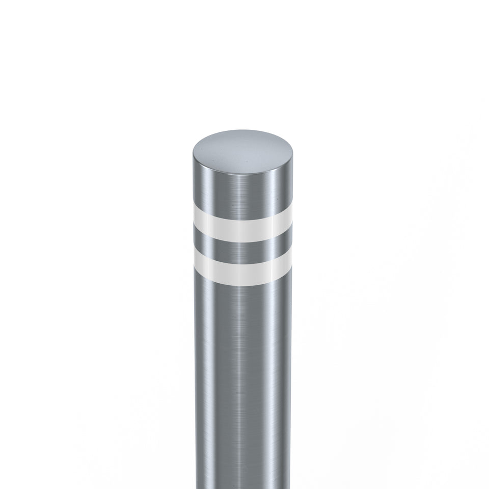 Bollards Stainless Steel Semi Domed Top Removable Marine Grade 316 (900mm or 1200mm above ground)