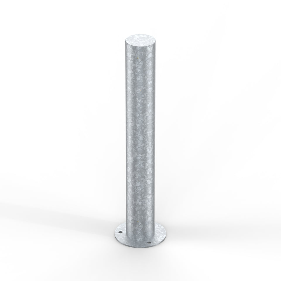 Steel Bollard Semi Domed Top Galvanised (1000mm above ground)