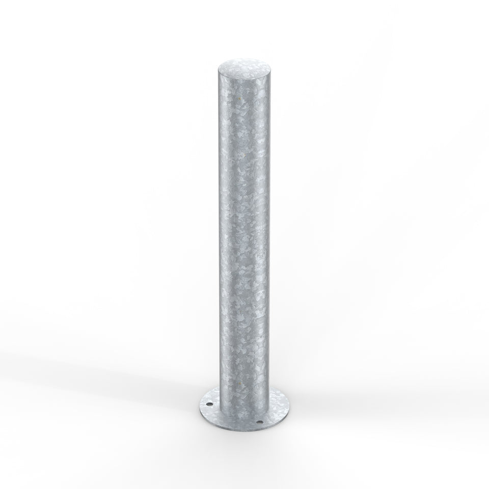 Steel Bollard Heavy Duty Semi Domed Top Galvanised (1000mm above ground)