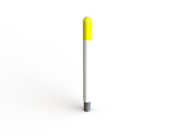 MFG/BP Standard Type E 'Anti Ram' Bollard - White & Yellow (Shop Front Protection Bollard)